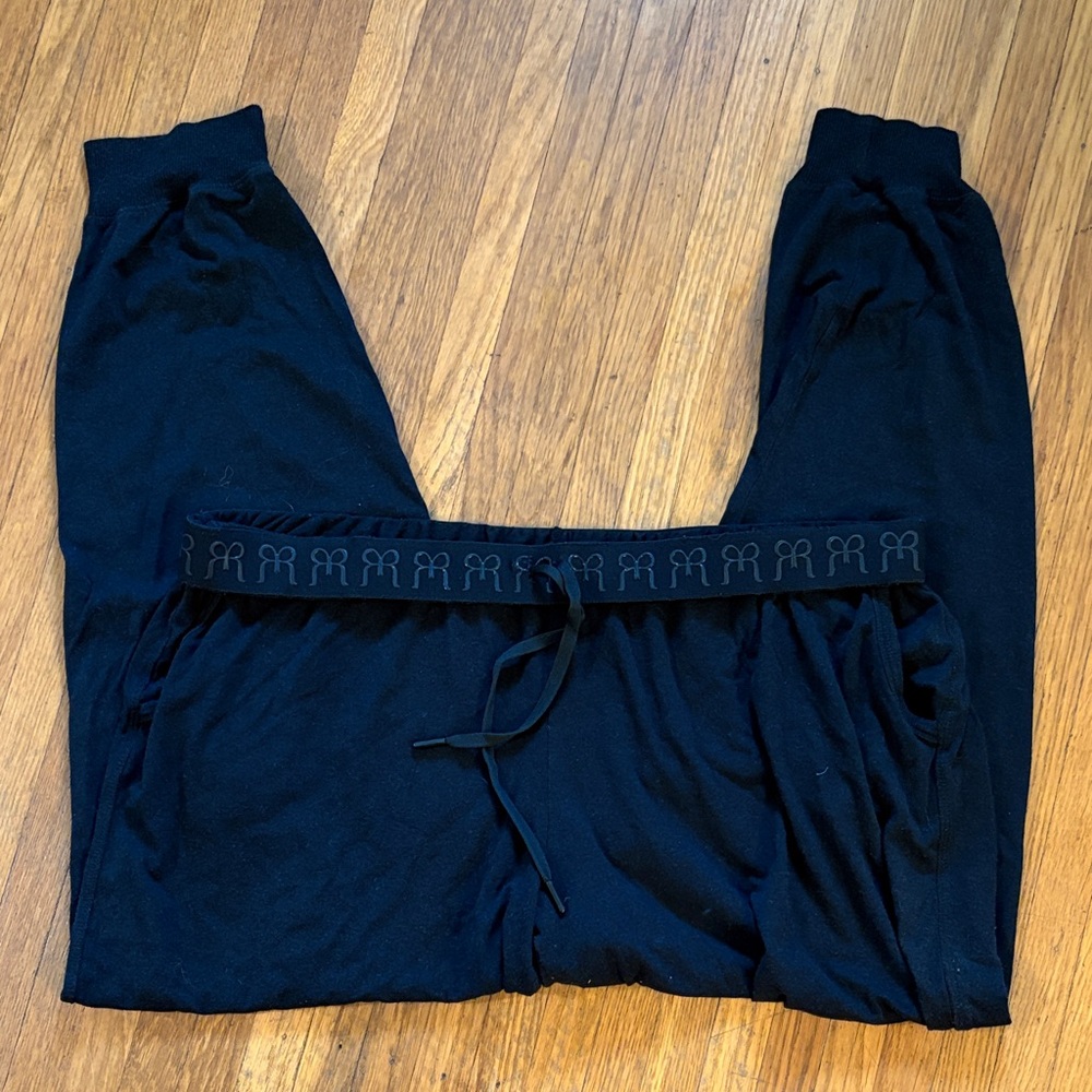 Ruby Ribbon Black Lounge Pants